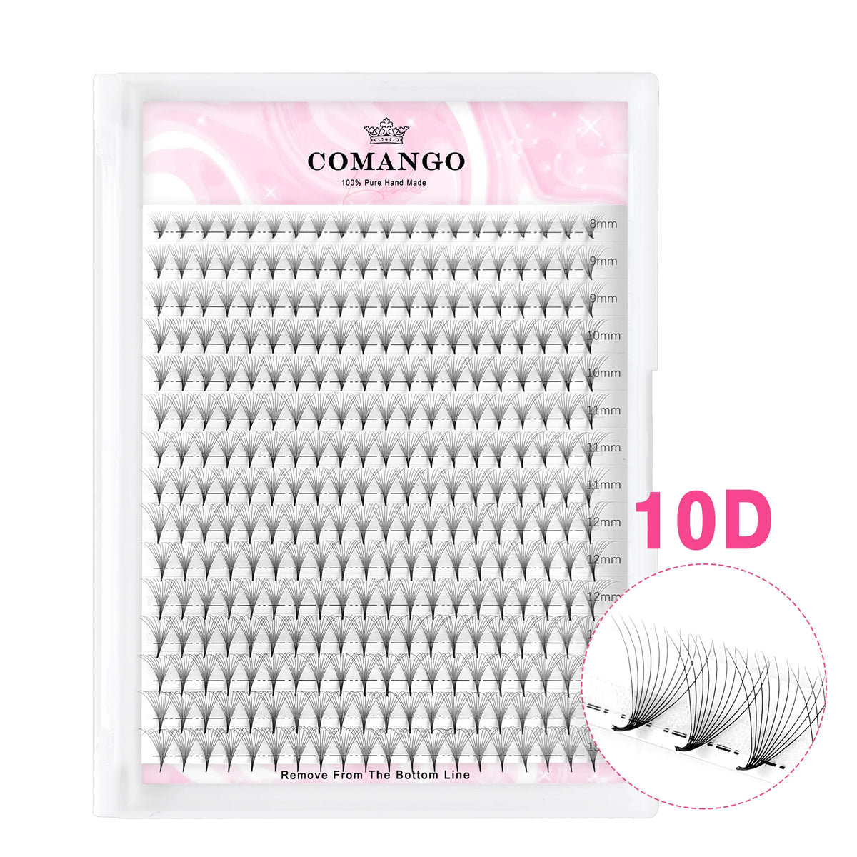 CoMango Wispy Pointy Base Premade Russian  Fans 3D 6D 10D 12D 14D 16D Lashes Extension 300 Fans False Mink Eyelashes