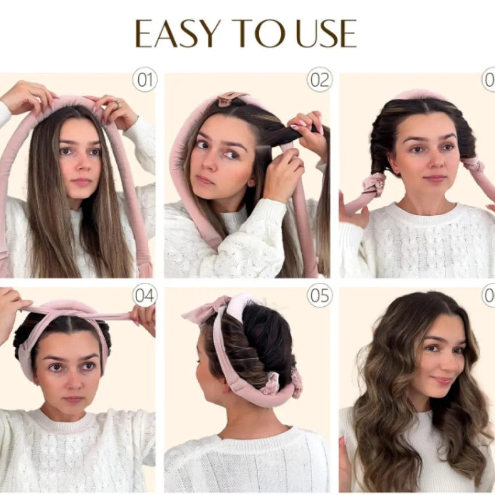Heatless Curling Rod Headband Soft