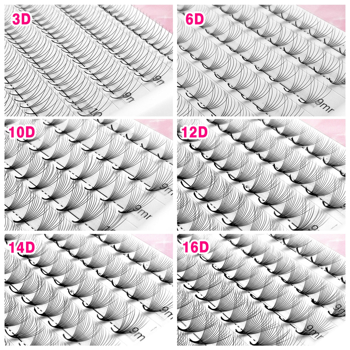 CoMango Wispy Pointy Base Premade Russian  Fans 3D 6D 10D 12D 14D 16D Lashes Extension 300 Fans False Mink Eyelashes